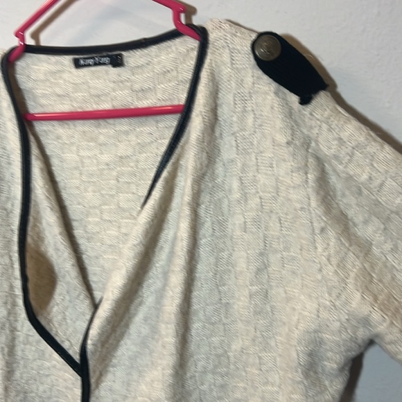 Nancy Yang Knit Open Cardigan Sweater XL - Picture 2 of 6